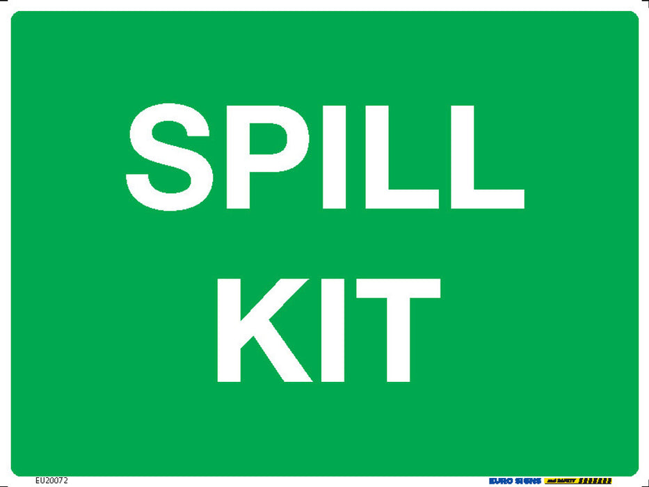 Sign SPILL KIT White/Green