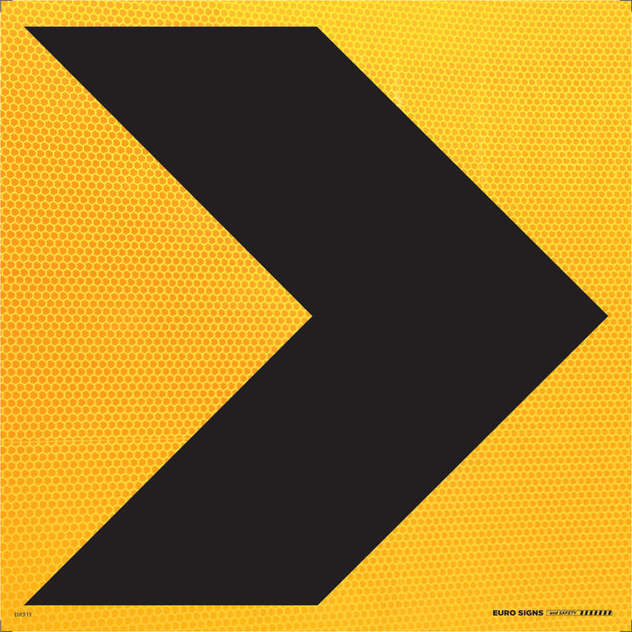 Sign CHEVRON < graphic Class 1 reflective Black/Yellow