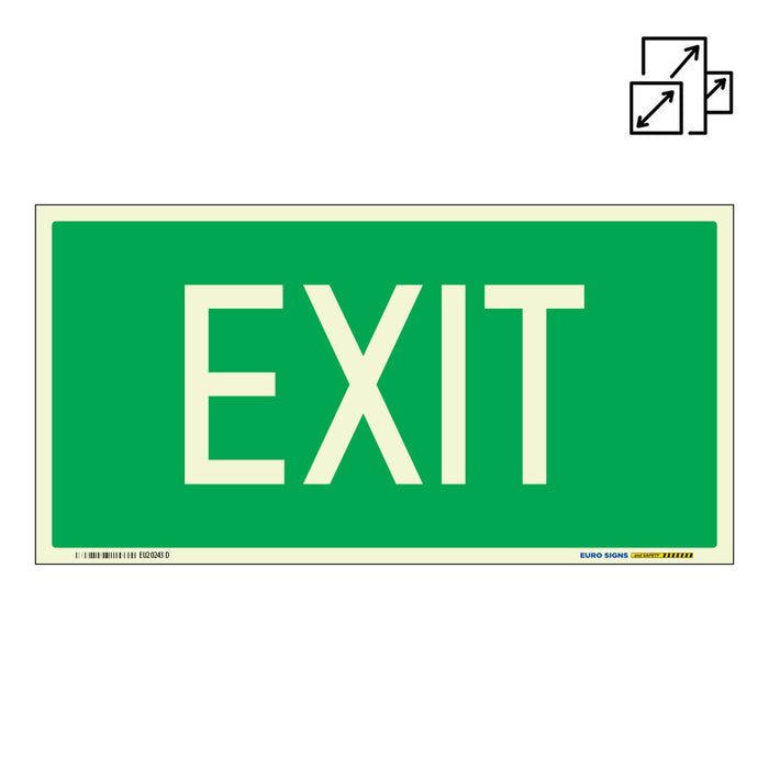 Sign EXIT Lum. White/Green