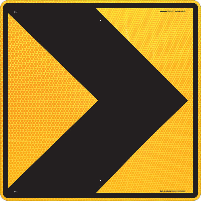 Sign CHEVRON < graphic Class 1 reflective Black/Yellow